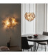 Carbonia 2 Light Wall Lamp Antique Gold Paint Clear & Amber Glass-3