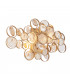 Carbonia 2 Light Wall Lamp Antique Gold Paint Clear & Amber Glass-6