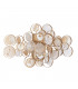 Carbonia 2 Light Wall Lamp Antique Gold Paint Clear & Amber Glass-7