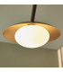 Tivoli 3 Light Ceiling Semi Flush Gold & Dark Bronze Finish With Opal Glass-6