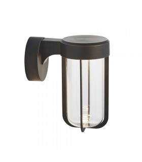 Benevento Outdoor Integrated LED Wall Lamp Brushed Bronze Finish & Clear Glass IP44-1