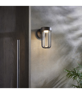 Benevento Outdoor Integrated LED Wall Lamp Brushed Bronze Finish & Clear Glass IP44-2