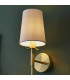Florence Wall Lamp Satin Brass Plate & Vintage White Fabric-5