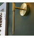 Florence Wall Lamp Satin Brass Plate & Vintage White Fabric-7