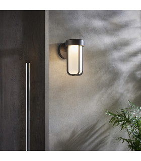 Benevento Outdoor Integrated LED Wall Lamp Brushed Bronze Finish & Frosted Glass IP44-2