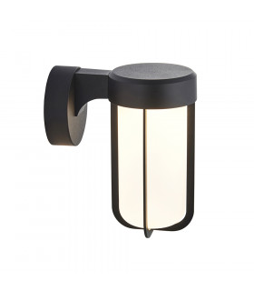 Benevento Outdoor Integrated LED Wall Lamp Matt Black Finish & Frosted Glass IP44-1