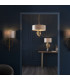 Trento Table Lamp Antique Gold Leaf & Mink Satin Fabric-5