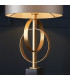 Trento Table Lamp Antique Gold Leaf & Mink Satin Fabric-7
