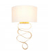 Sanremo Wall Lamp Gold Leaf & Ivory Cotton Fabric-1