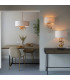 Sanremo Wall Lamp Gold Leaf & Ivory Cotton Fabric-3