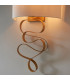 Sanremo Wall Lamp Gold Leaf & Ivory Cotton Fabric-4