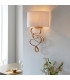 Sanremo Wall Lamp Gold Leaf & Ivory Cotton Fabric-5