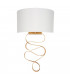 Sanremo Wall Lamp Gold Leaf & Ivory Cotton Fabric-7