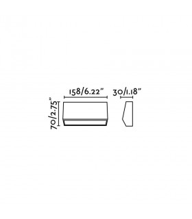 LED Outdoor Medium Wall Light Dark Grey IP65 - 2