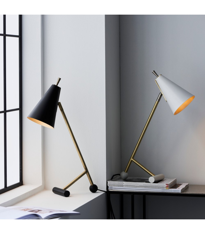 Alta Table Lamp Matt Antique Brass Plate & Matt Black-3