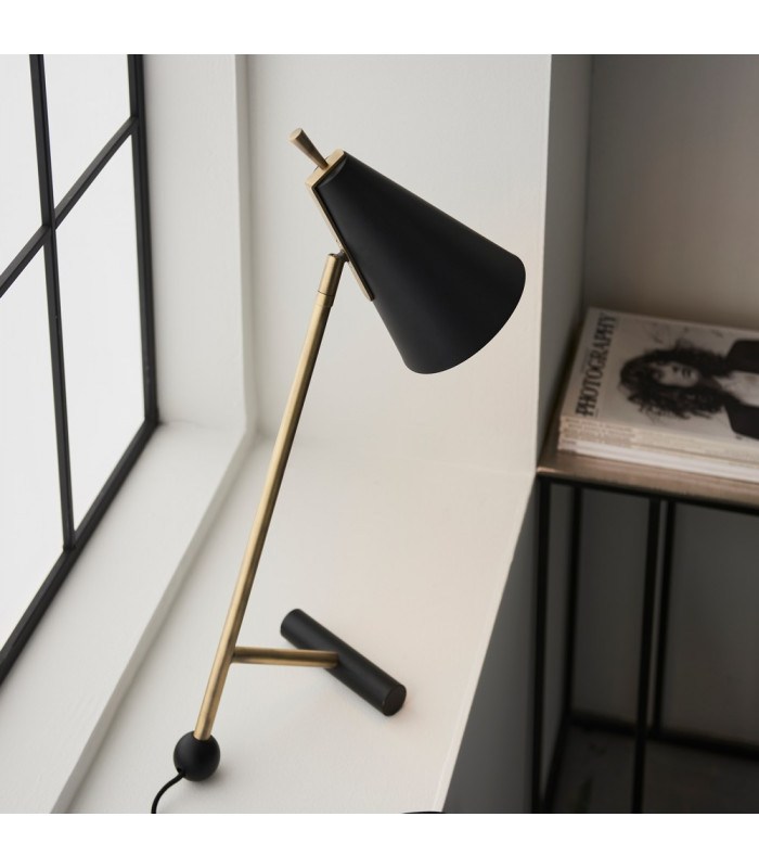 Alta Table Lamp Matt Antique Brass Plate & Matt Black-5