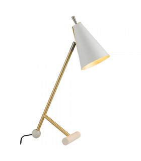 Alta Table Lamp Satin Brass Plate & Matt White Paint-1