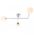 Riomaggiore Bathroom 3 Light Ceiling Semi Flush Chrome Plate & Matt Opal Glass IP44-1