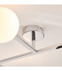 Riomaggiore Bathroom 3 Light Ceiling Semi Flush Chrome Plate & Matt Opal Glass IP44-6