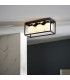 Matera Bathroom 3 Light Ceiling Semi Flush Matt Black & Matt Opal Glass IP44-2