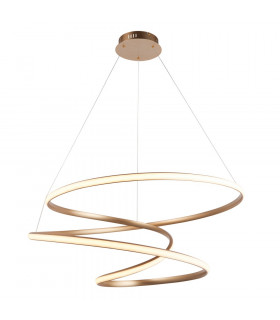 Imola Pendant Ceiling Light Satin Gold Paint & White Silicone-1