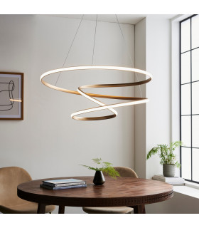 Imola Pendant Ceiling Light Satin Gold Paint & White Silicone-2