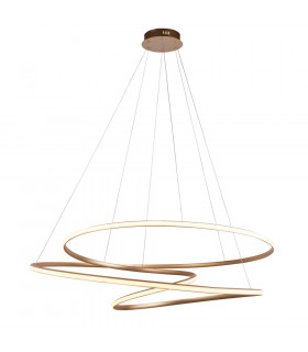Imola Pendant Ceiling Light Satin Gold Paint & White Silicone-1