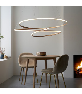 Imola Pendant Ceiling Light Satin Gold Paint & White Silicone-2