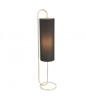 Arenzano Floor Lamp Antique Brass Paint & Black Fabric-1