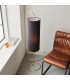 Arenzano Floor Lamp Antique Brass Paint & Black Fabric-4