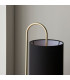 Arenzano Floor Lamp Antique Brass Paint & Black Fabric-6