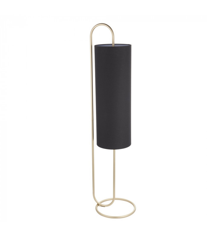 Arenzano Floor Lamp Antique Brass Paint & Black Fabric-7
