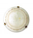 TRECENTO Patterned Glass Flush Ceiling Light Amber 30cm-1