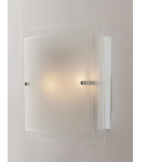 2 Light Flush Ceiling Light Glass White 30x30cm-2