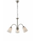 3 Light Multi Arm Pendant Ceiling Light Nickel Glass Shades 55.5x37.9cm