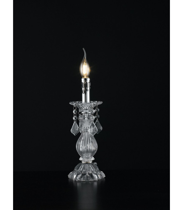 Table Lamp Chrome Crystal 13x31cm-1