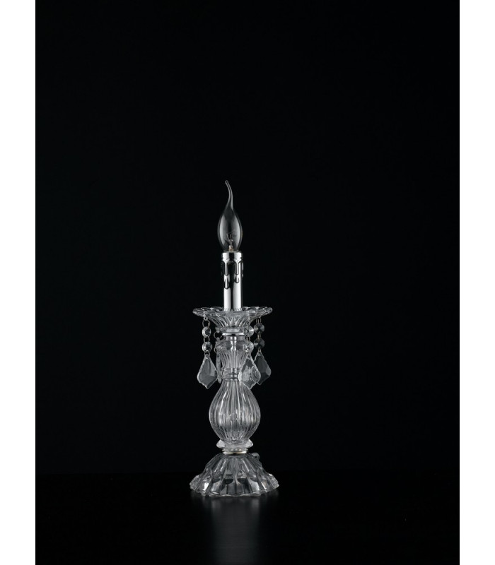 Table Lamp Chrome Crystal 13x31cm-2