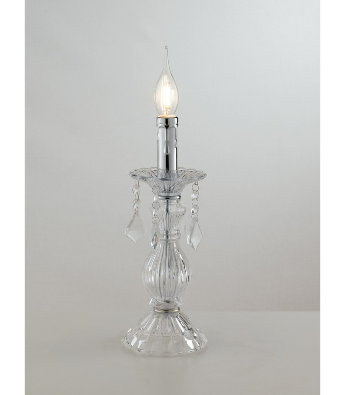 Table Lamp Chrome Crystal 13x31cm-3