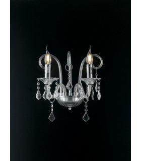 Wall Light Chrome Crystal 32x30x22cm-1