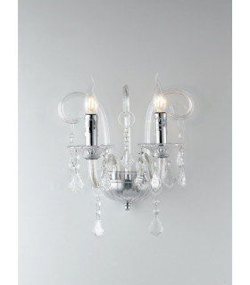 Wall Light Chrome Crystal 32x30x22cm-2