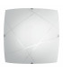 ALEXIA LED Patterned Glass Flush Ceiling Light White 1100lm 4000K 30x30cm-1