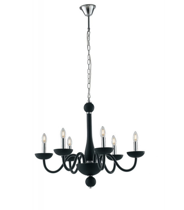 ALFIERE 6 Light Chandeliers Black 74x59cm-1