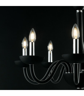 ALFIERE 6 Light Chandeliers Black 74x59cm-2