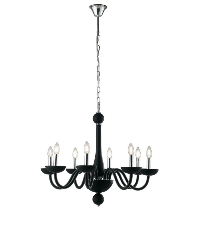 ALFIERE 8 Light Chandeliers Black 74x59cm-1