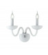 ALFIERE Twin 2 Light Candle Wall Light White 37x26x23cm