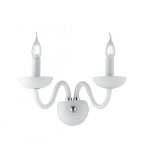 ALFIERE Twin 2 Light Candle Wall Light White 37x26x23cm