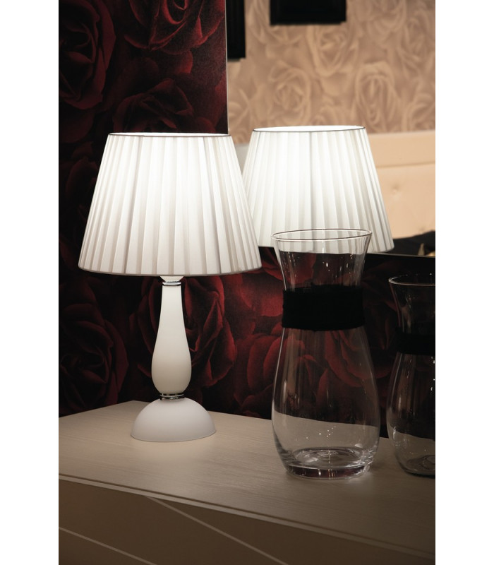 ALFIERE Table Lamp with Round Tapered Shade White 32x54cm-2