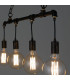 AMARCORD Industrial 4 Light Straight Bar Pendant Ceiling Light Rust 86x25.2cm-2