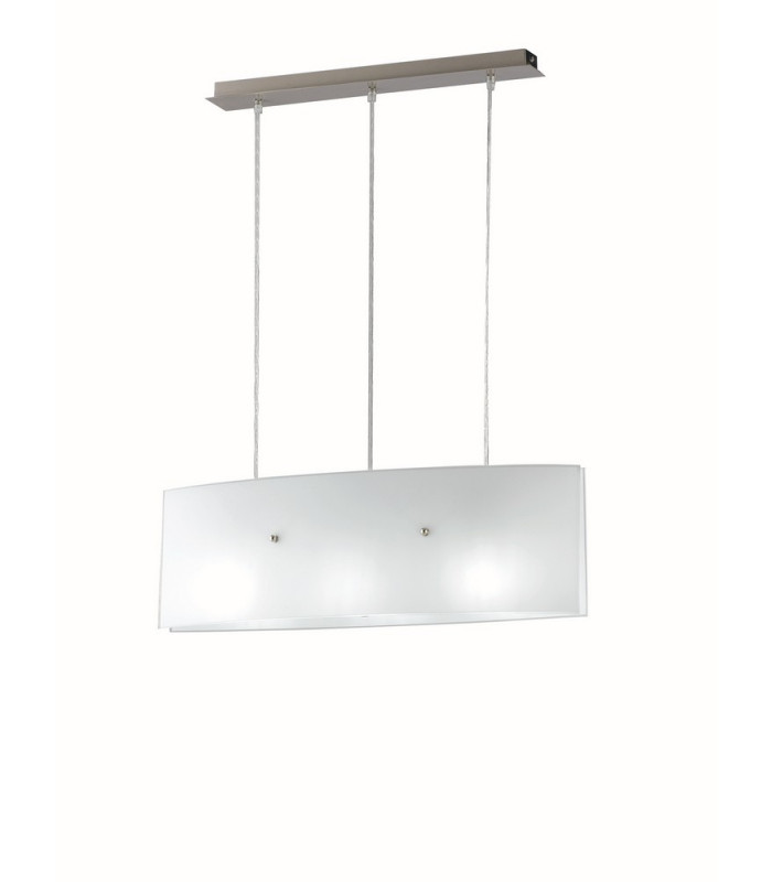 AMSTERDAM 3 Light Straight Bar Pendant Ceiling Light White 63x20cm-1