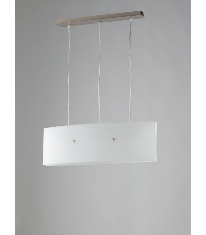 AMSTERDAM 3 Light Straight Bar Pendant Ceiling Light White 63x20cm-2